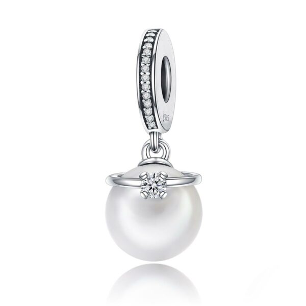 MyCharm Elegáns Gyöngy Charm S925 Ezüst Charm & Medál