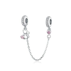 MyCharm Cicás 925 Ezüst Biztonsági Lánc Charm