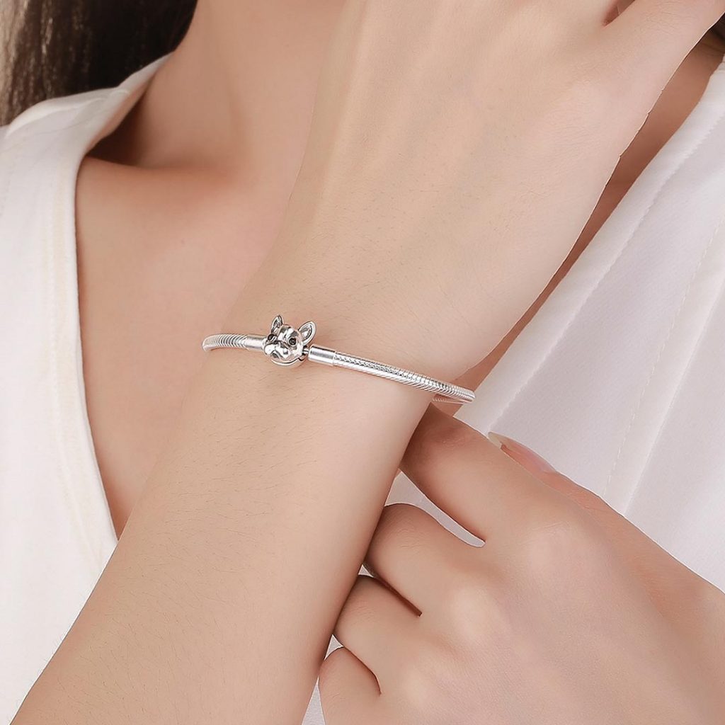 MyCharm Cuki Kutyusfej 925 Ezüst Női Charm Karkötő