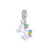 MyCharm Szivárvány Unikornis 925 Ezüst Charm & Medál