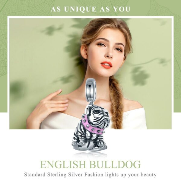 MyCharm Angol Bulldog 925 Ezüst Charm & Medál