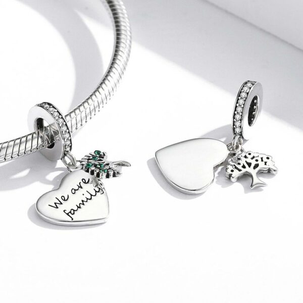 MyCharm Életfa Családfa Szívvel 925 Ezüst Charm & Medál