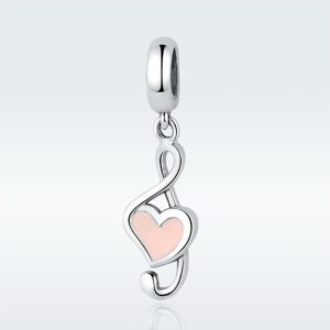 Ezüst Hangjegy 925 Ezüst Charm & Medál