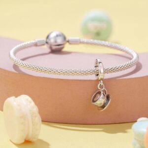 Szívhabos Latte 925 Ezüst Kávéscsésze Charm