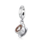 Szívhabos Latte 925 Ezüst Kávéscsésze Charm