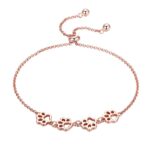 Kutya Cica Tappancs S925 Ezüst Női Karkötő Rose Gold