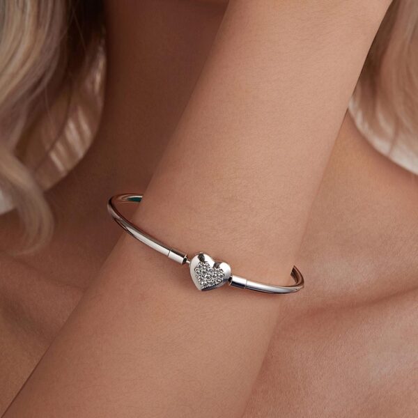 Szívem Fénye 925 Ezüst Charm Karkötő